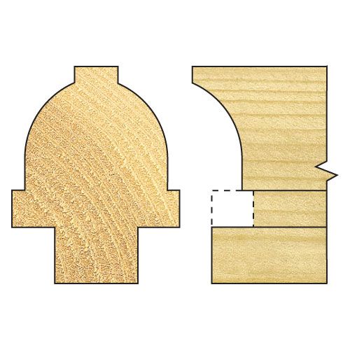 6/50X1/4TC - Sash bar ovolo joint cutter 10mm radius