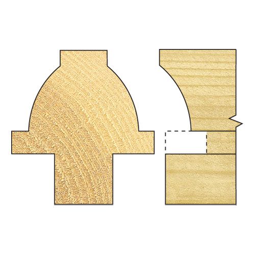 C271X1/2TC - Sash bar ovolo joint cutter 17mm radius