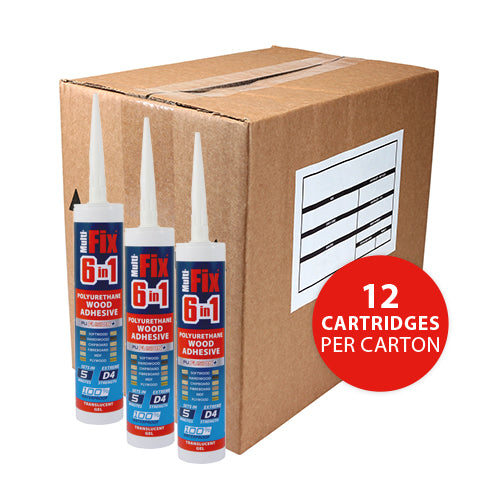 TIMCO 6 in 1 PU Wood Adhesive 5 Minutes Translucent Gel — Cartridge