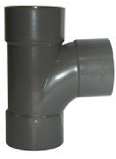 Floplast ABS solvent weld swept tee 50mm grey WS24