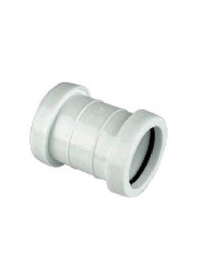 KwikPak pushfit waste straight connector - white 32mm