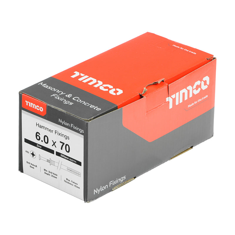 TIMCO Nylon Hammer Fixings