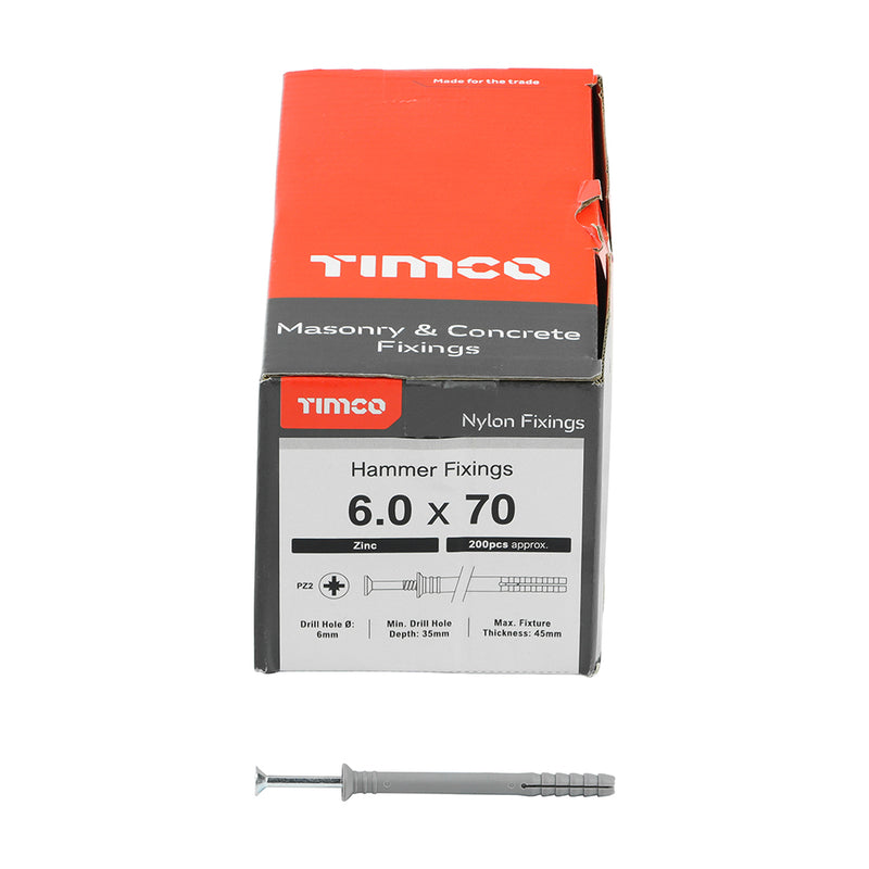 TIMCO Nylon Hammer Fixings