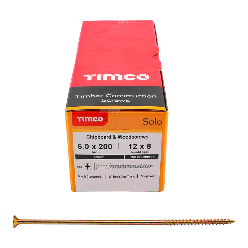 TIMCO Solo Countersunk Gold Woodscrews — Box (Part 2)