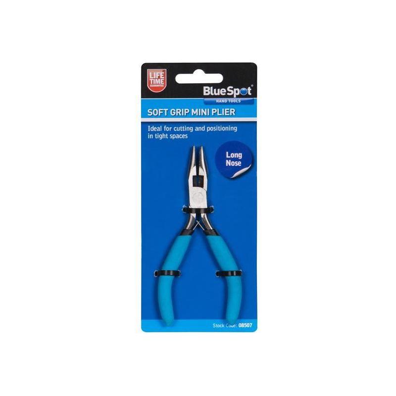 Bluespot Tools Soft Grip Mini Long Nose Pliers BlueSpot Tools - RockBottom Northampton