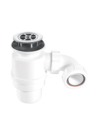 McAlpine STW8R shower trap with 50mm seal & 85mm chromed plastic flange
