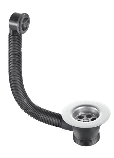 McALPINE combi sink waste blk o/f FSW2PP