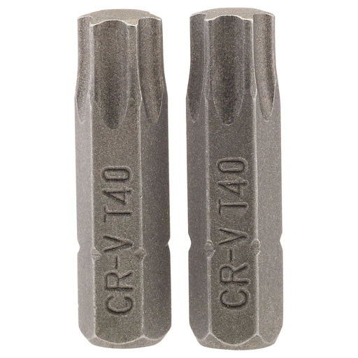 Draper 66437 Draper TX-STAR® Insert Bit, 1/4" Hex, 25mm Long, T40 (Pack of 2)