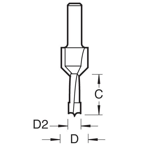 62/80X1/4TC - Drill countersink counterbore 9.5mm diameter