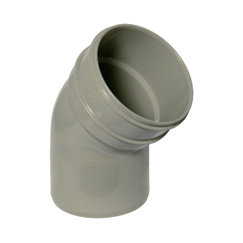 Floplast 110mm PVC-U soil bottom offset bend grey SS435