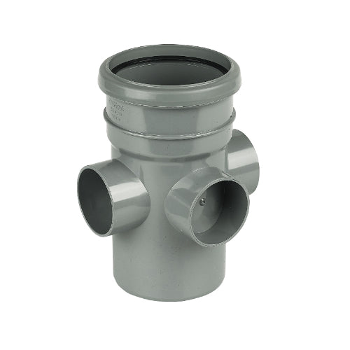 Floplast 110mm soil boss pipe socket/spigot grey SP581