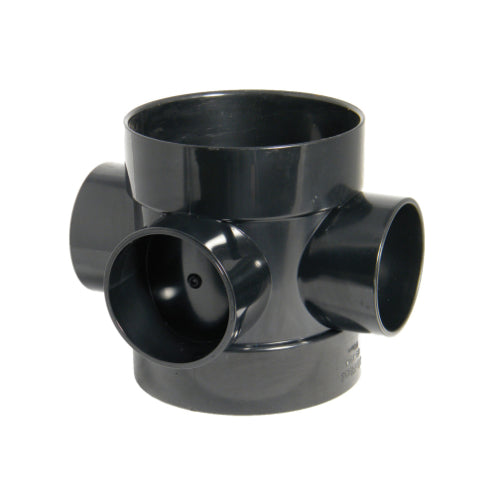 Floplast 110mm soil short boss pipe black SP583