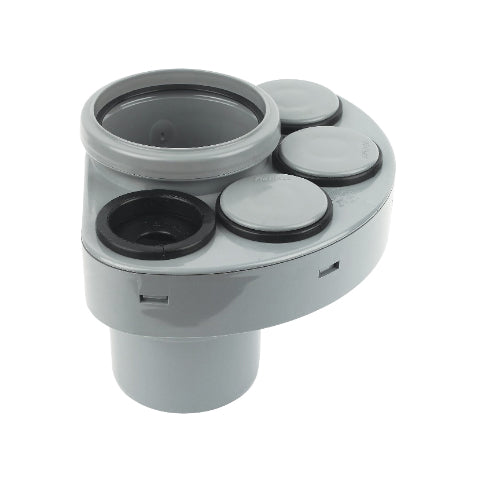 Floplast 110mm soil manifold with one boss grey SP588