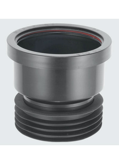 McA drain conn 110mm o/set - blck DC2BL-OS