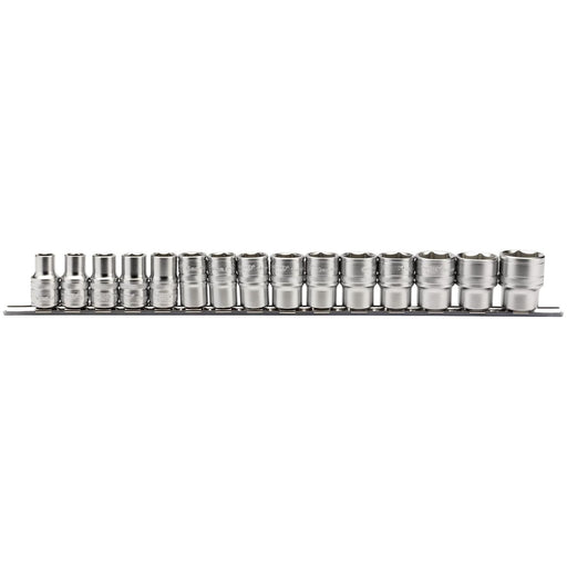 Draper Metric Socket on a Metal Rail, 1/2" Sq. Dr. (15 Piece) 16496 Draper - Town Tools 