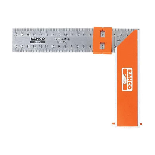 Bahco 9048-250 Aluminium Block & Steel Try Square 250mm (10in) Bahco - RockBottom Northampton