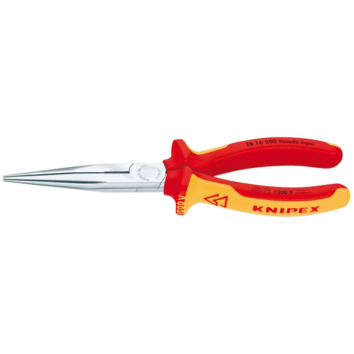 Draper 81246 KNIPEX 26 16 200 SBE VDE Snipe Nose Side Cutting Pliers, 200mm