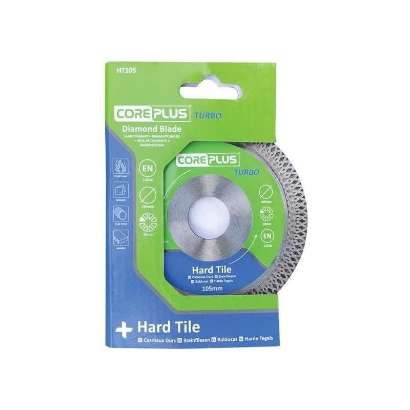 Coreplus HT105 Hard Tile Turbo Diamond Blade 105mm CorePlus - RockBottom Northampton