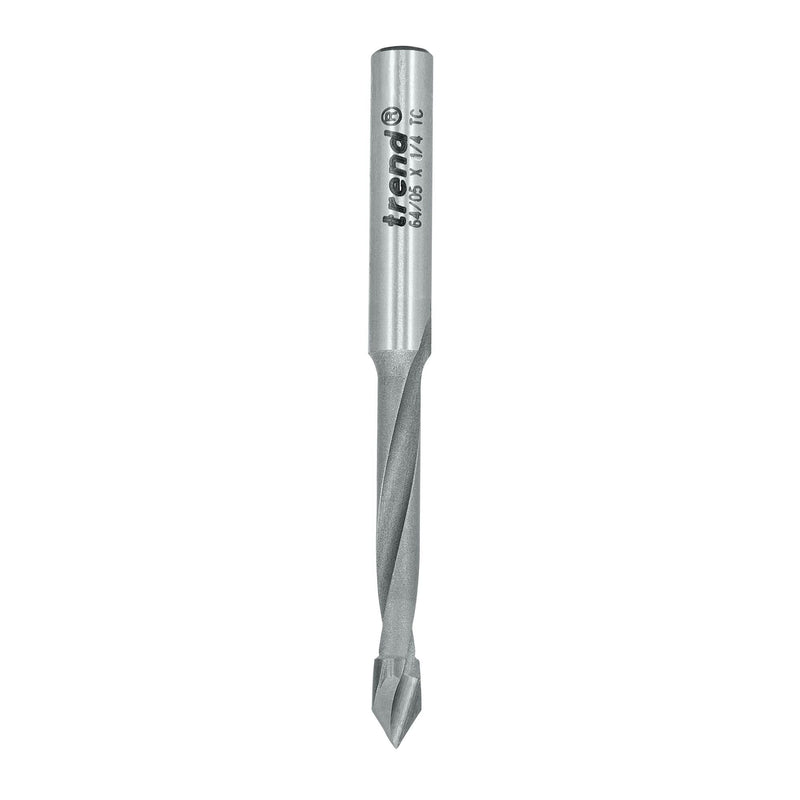 64/05X1/4TC - Through hole drill 5mm dia x 37mm flute