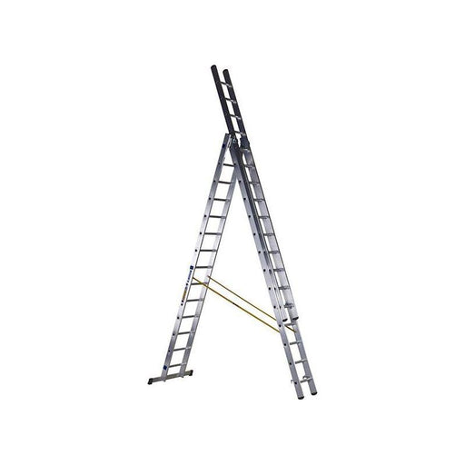 Zarges D-Rung Combination Ladder 3-Part 3 x 14 Rungs Zarges - RockBottom Northampton