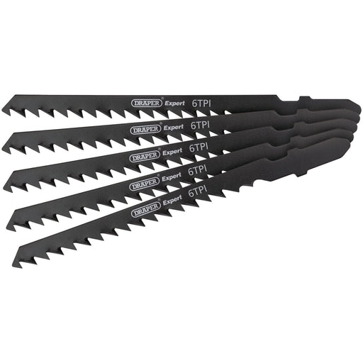Draper 81727 DT244D Jigsaw Blade Set, 100mm (5 Piece)