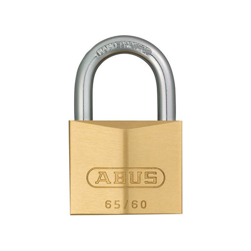 Abus Mechanical 65/60mm Brass Padlock Keyed Alike 6606 ABUS Mechanical - RockBottom Northampton 