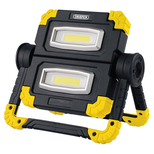 Draper 87696 Twin COB LED Rechargeable Work Light, 10W, 850 Lumens, Micro USB Cable Supplied