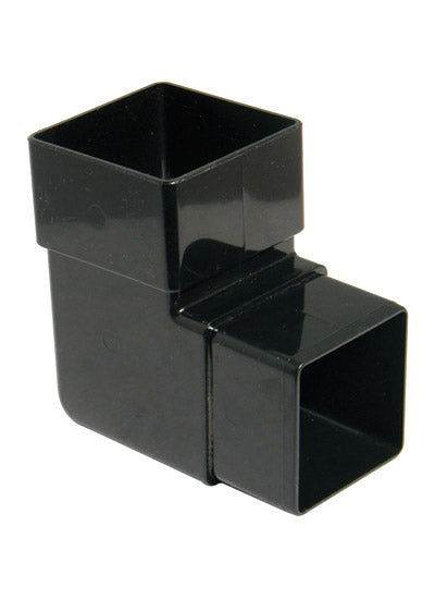 Floplast 65mm square 92.5 degree offset bend black RBS1