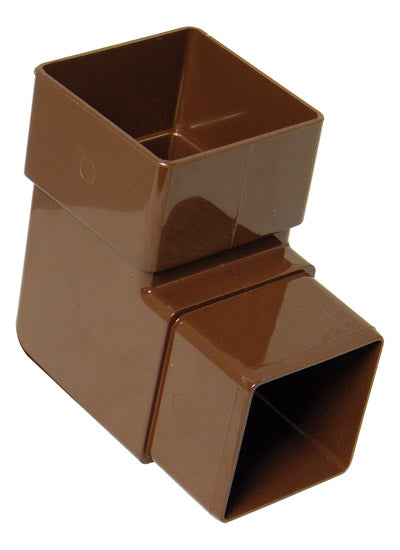 Floplast 65mm square 92.5 degree offset bend brown RBS1