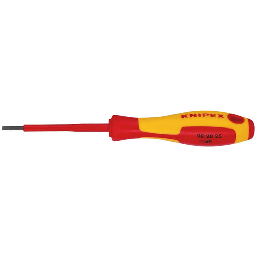 Draper 76803 KNIPEX 98 20 25 VDE Insulated Slotted Screwdriver, 2.5 x 75mm
