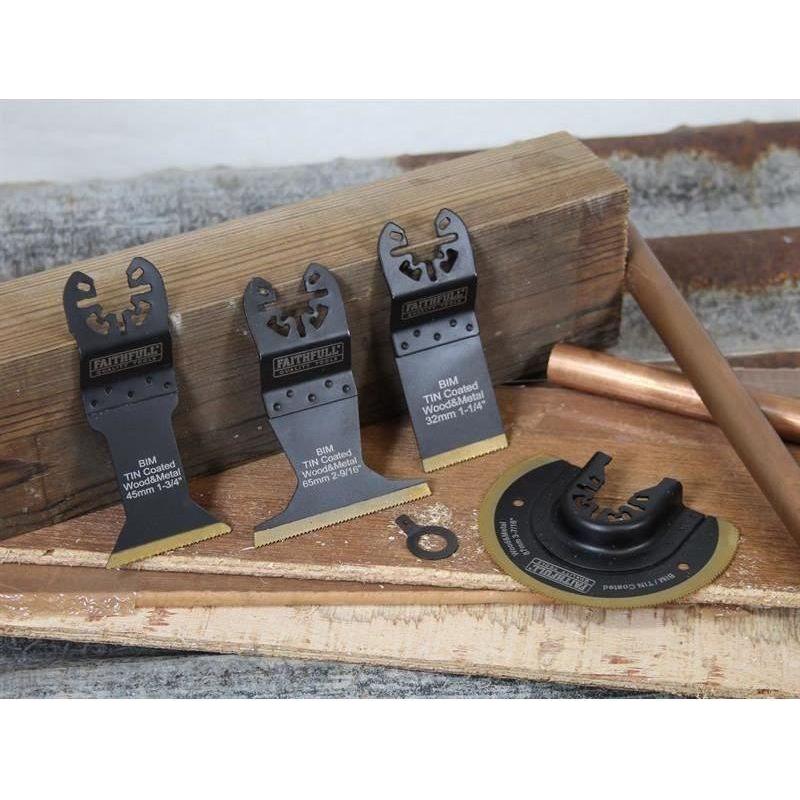 Faithfull Multi-Function Titanium Blade Set 4 Piece Faithfull - RockBottom Northampton