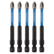 Draper 05676 Draper Expert Cross Slot/PH Type Impact Screwdriver Bits, No.2 x 75mm, 1/4" Hex (Pack of 5)