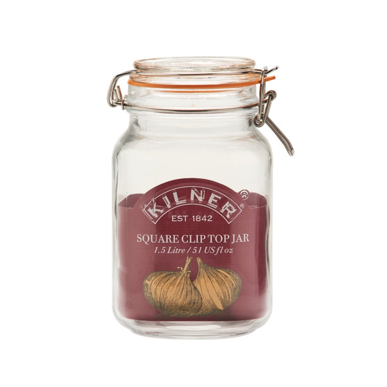 Kilner Clip Top Jar - Square 1.5L