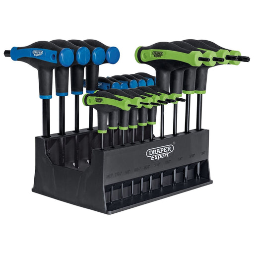 Draper 70388 Draper Expert TX-STAR® & Hex Soft Grip Metric T-Handle Key Set (20 Piece)