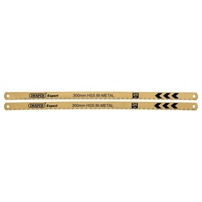 Draper Draper Expert Bi-Metal Hacksaw Blades, 300mm, 24tpi (Pack of 2) Draper - Town Tools
