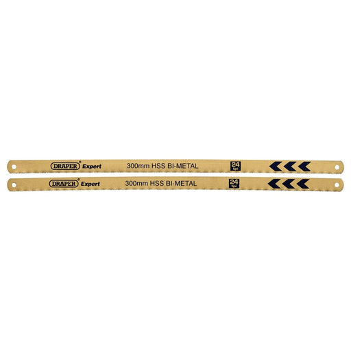 Draper Draper Expert Bi-Metal Hacksaw Blades, 300mm, 24tpi (Pack of 2) Draper - Town Tools