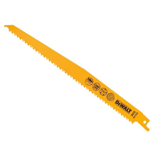 Dewalt Power Tools Bi-Metal Reciprocating Blade for Wood with Nails 228mm (Pack 5) DeWALT Power Tools - RockBottom Northampton