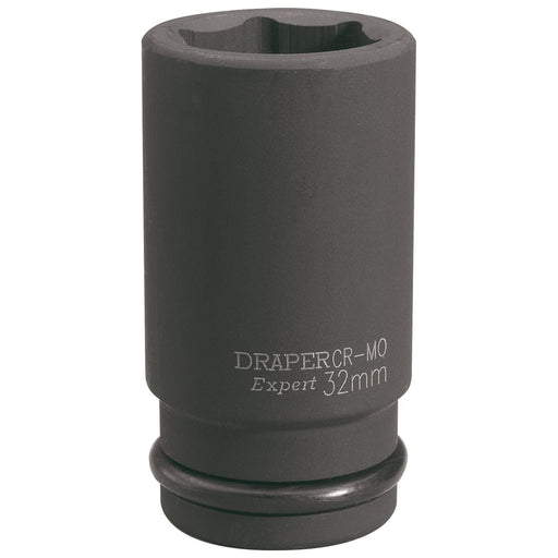 Draper 71924 Draper Hi-TORQ® Deep Impact Socket, 3/4" Sq. Dr., 32mm