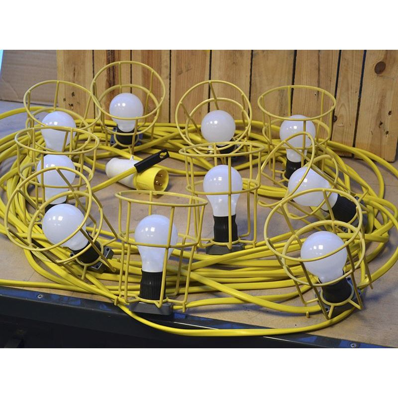 Faithfull Power Plus Festoon Lights 10 ES Bulbs 110V 22m Faithfull Power Plus - RockBottom Northampton