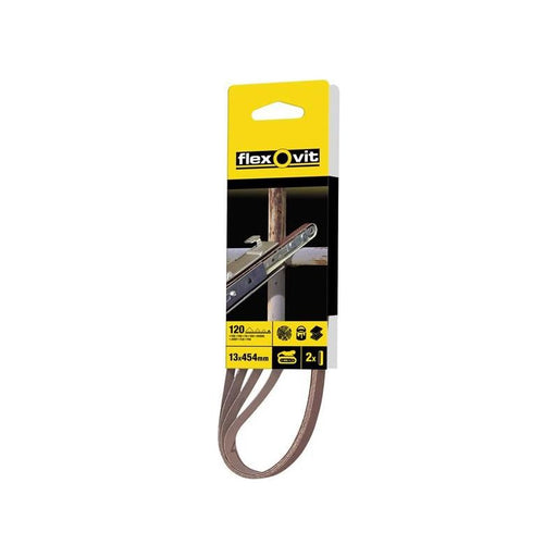 Flexovit Powerfile Sanding Belt 454mm x 13mm Fine 120g (Pack 4) Flexovit - RockBottom Northampton