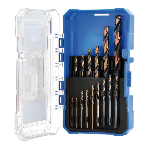 Draper 09103 HSS Turbo Titanium Drill Bit Set (15 Piece)