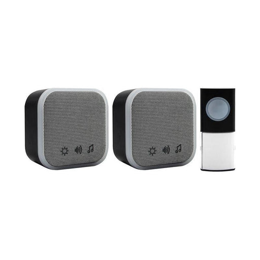 Uni-Com Portable and Plug-In Door Chime Set, Black Uni-Com - RockBottom Northampton
