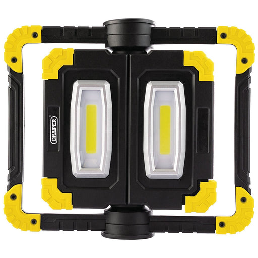 Draper 87696 Twin COB LED Rechargeable Work Light, 10W, 850 Lumens, Micro USB Cable Supplied