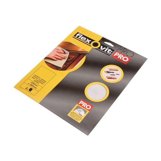 Flexovit Silicon Carbide Finishing Sanding Sheets 230 x 280mm Medium 180G (3) Flexovit - RockBottom Northampton