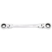 Draper HI-TORQ Metric Flexible Head Double Ring Ratchet Spanner, 14 x 15mm Draper - Town Tools