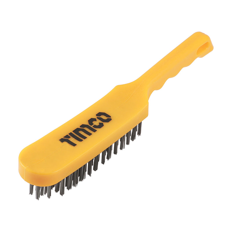 TIMCO Plastic Handle Wire Brush - 4 Rows