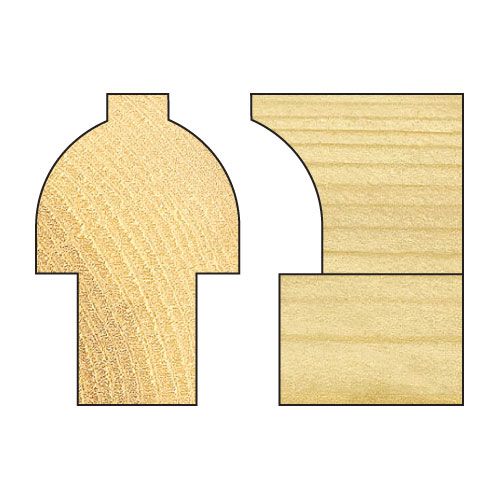 7/50X1/4TC - Sash bar ovolo joint cutter 10mm radius