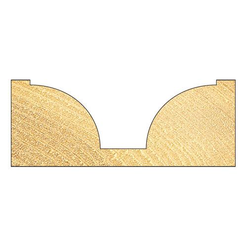 7/8X1/2TC - Ovolo rounding over cutter 20mm radius