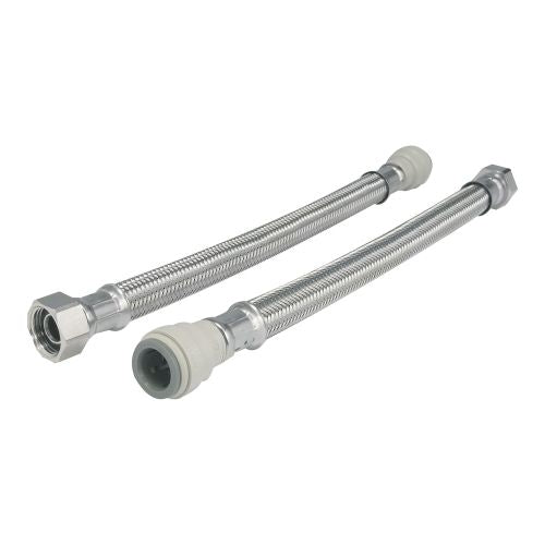 JG Speedfit braided hose 500mm long - 22mm x 3/4" tap connector