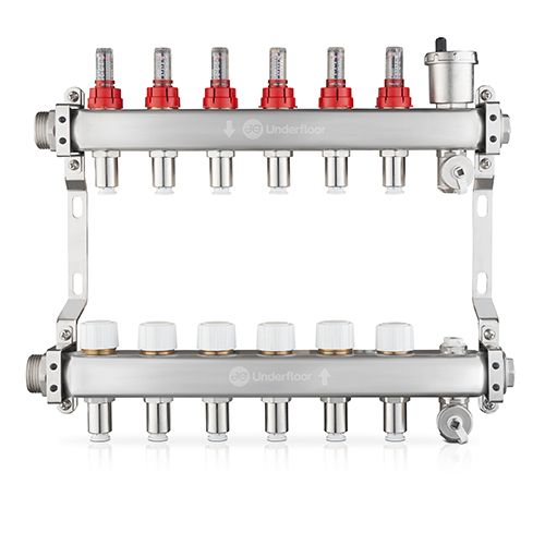 JG LowFit 6 Port Manifold Stainless Steel (12mm Connections)